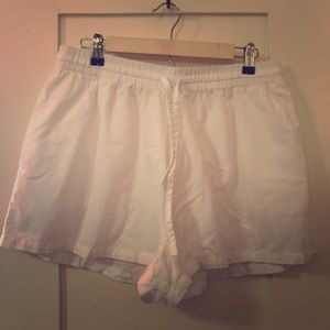 White cotton shorts